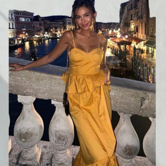 NWT Misa 'Rosie' Ruffled Maxi Dress - Picture 4 of 8